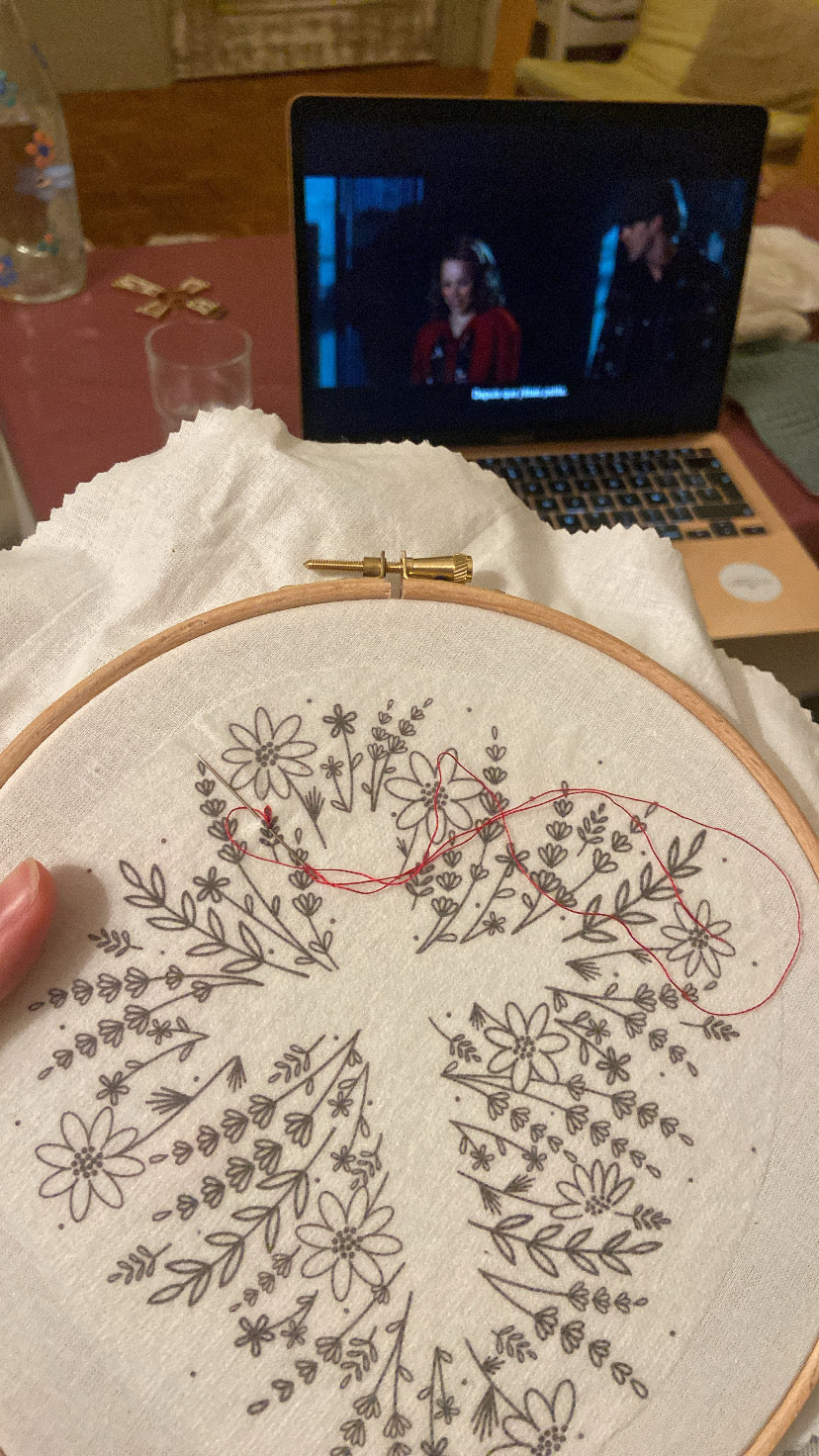 Autocollant soluble broderie - La Croix Printanière