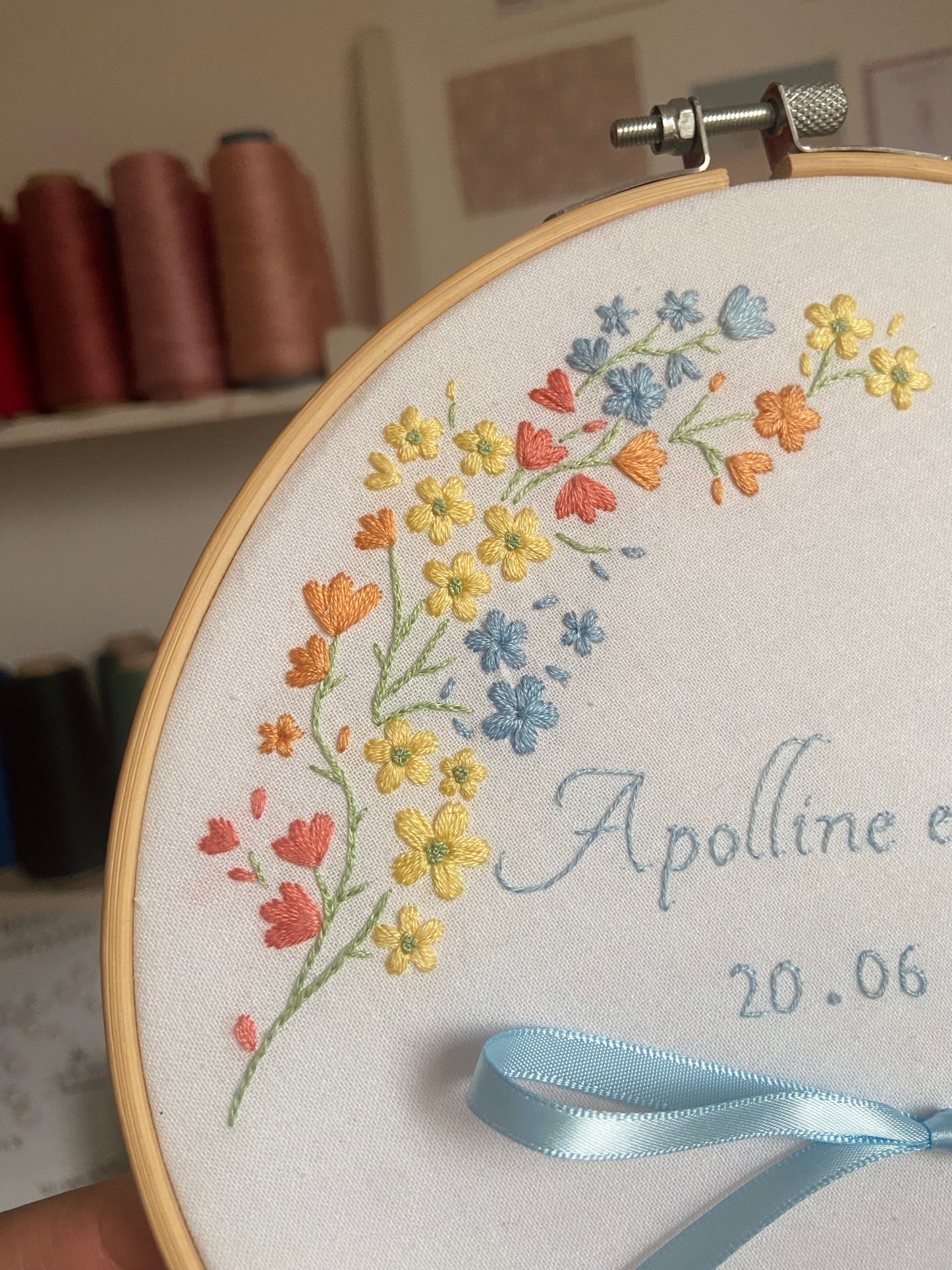 Porte-alliance brodé - Modèle Rayonnant
