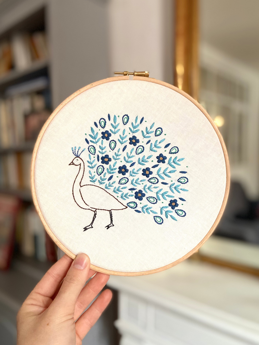 Autocollant soluble broderie - Constant le Paon