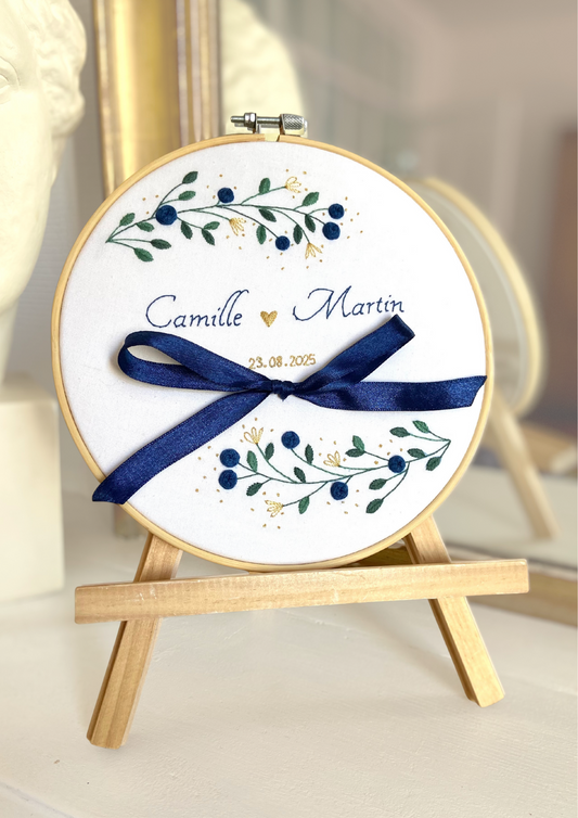 Kit de broderie - Porte-alliance Modèle CHIC à personnaliser