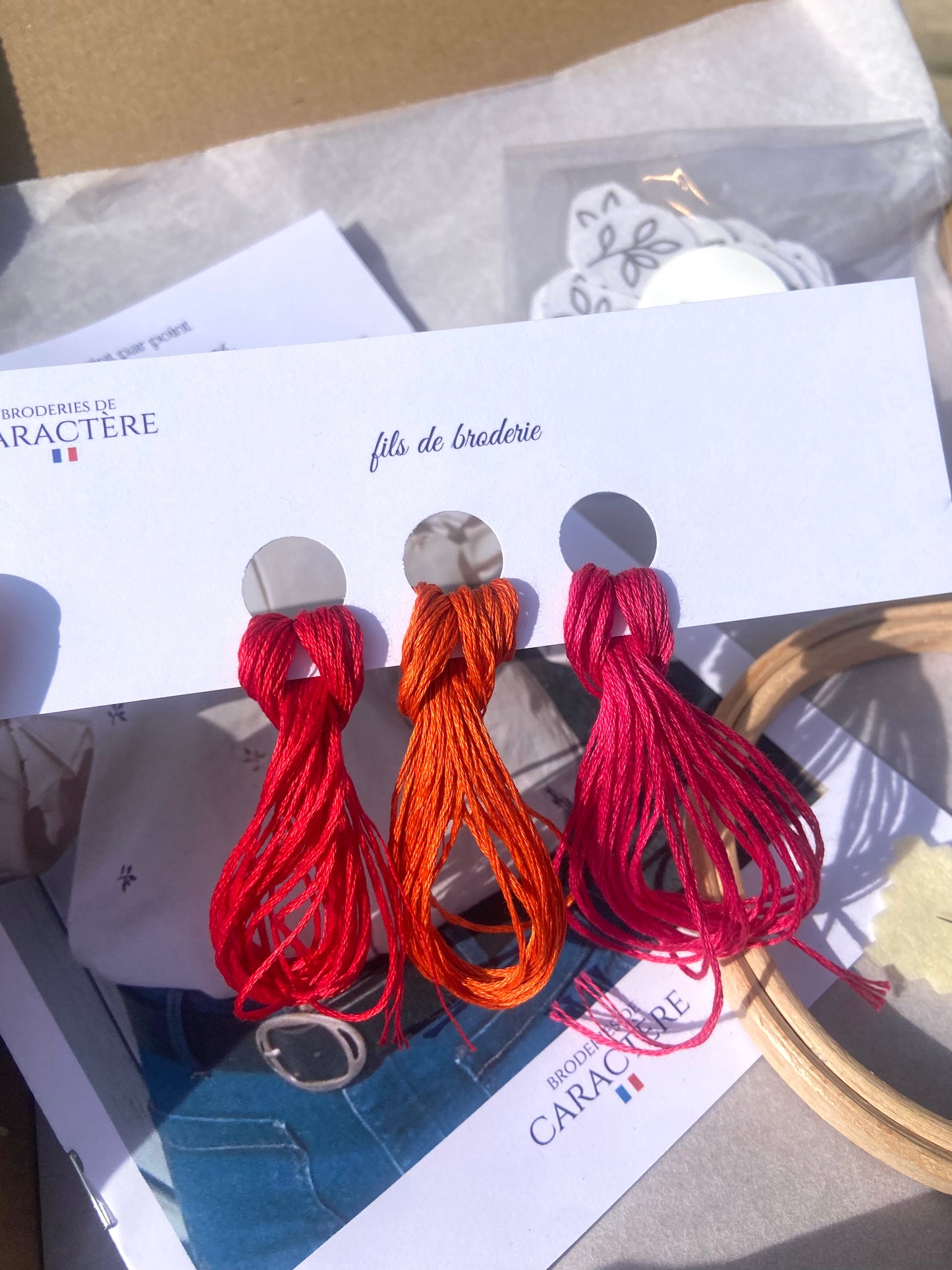 Kit de broderie pour vêtements - Jolis Feuillages