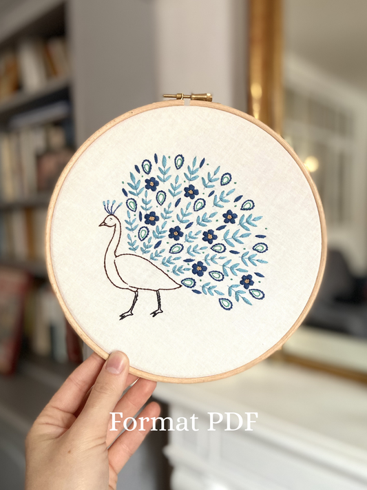 Patron PDF à décalquer - Constant le Paon